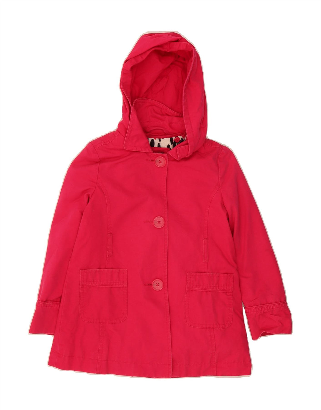 GAP Girls Hooded Overcoat 6-7 Years Pink Cotton Vintage Gap and Second-Hand Gap from Messina Hembry 