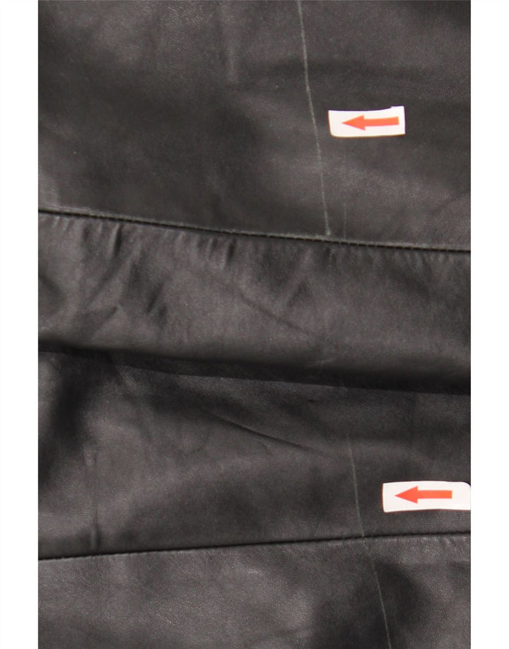 Casaco de couro feminino Helium UK 10 pequeno preto