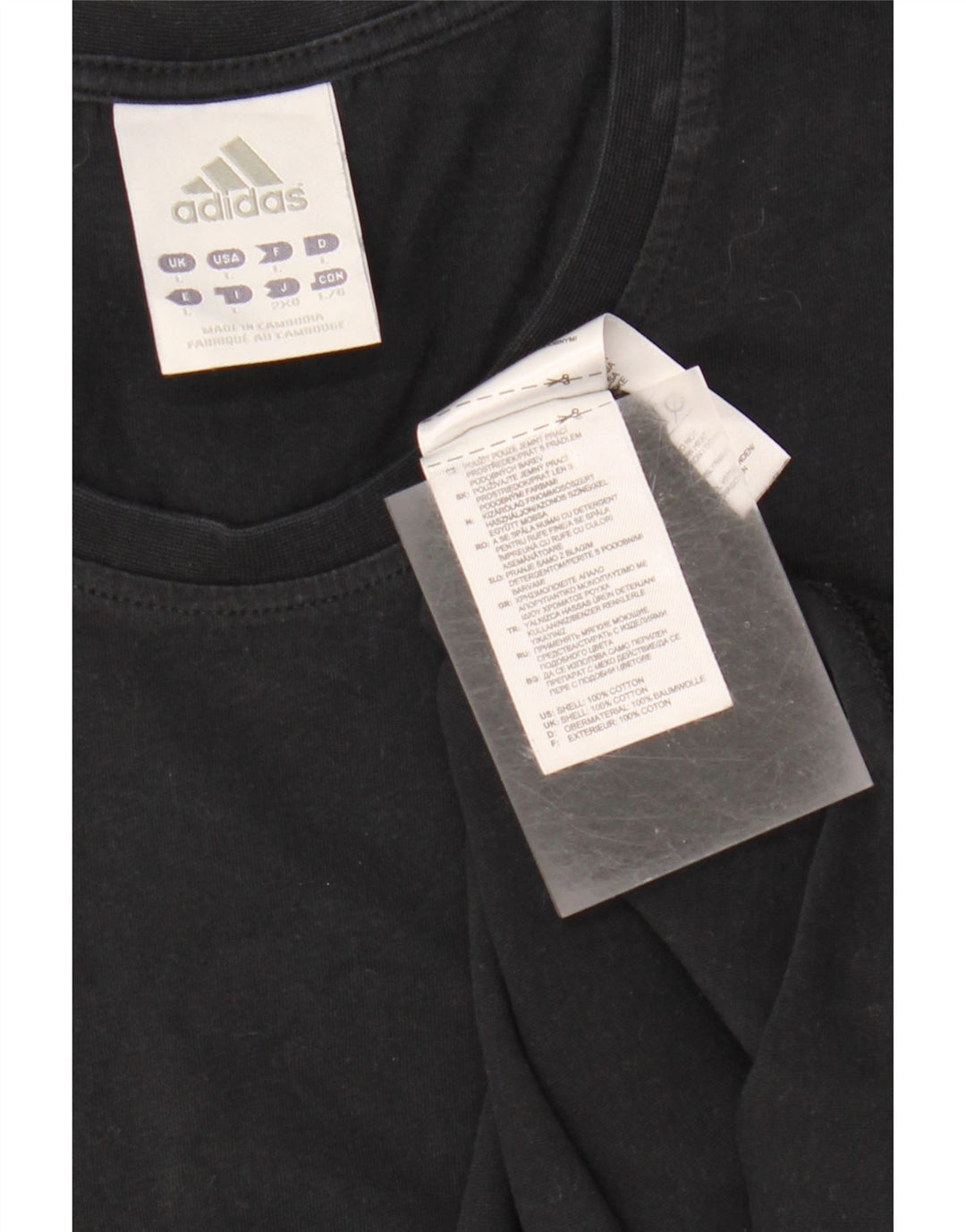 Camiseta masculina Adidas grande algodão preto
