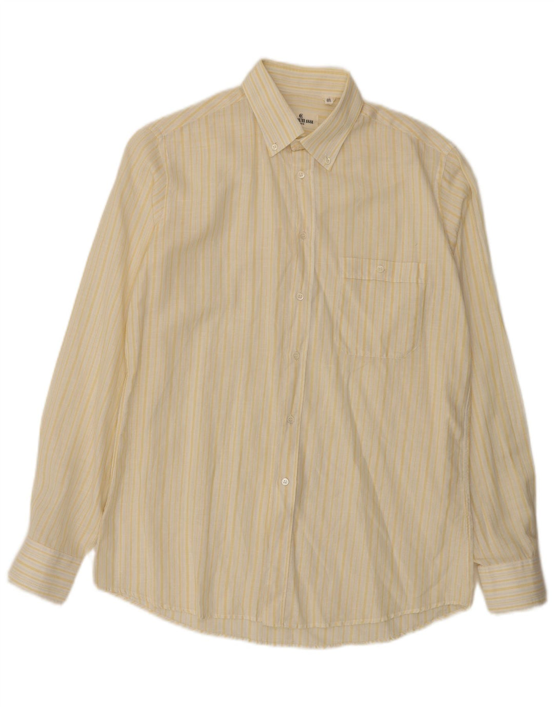 Camisa masculina Cerruti 1881 tamanho 39 listrado amarelo médio