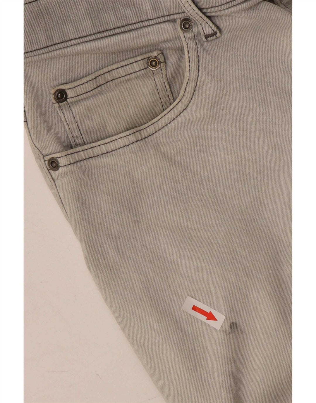 Calça jeans reta masculina Marks & Spencer Blue Harbor W34 L29 algodão cinza