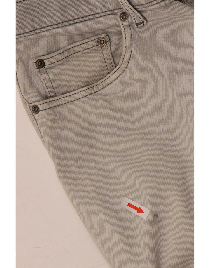 Calça jeans reta masculina Marks & Spencer Blue Harbor W34 L29 algodão cinza