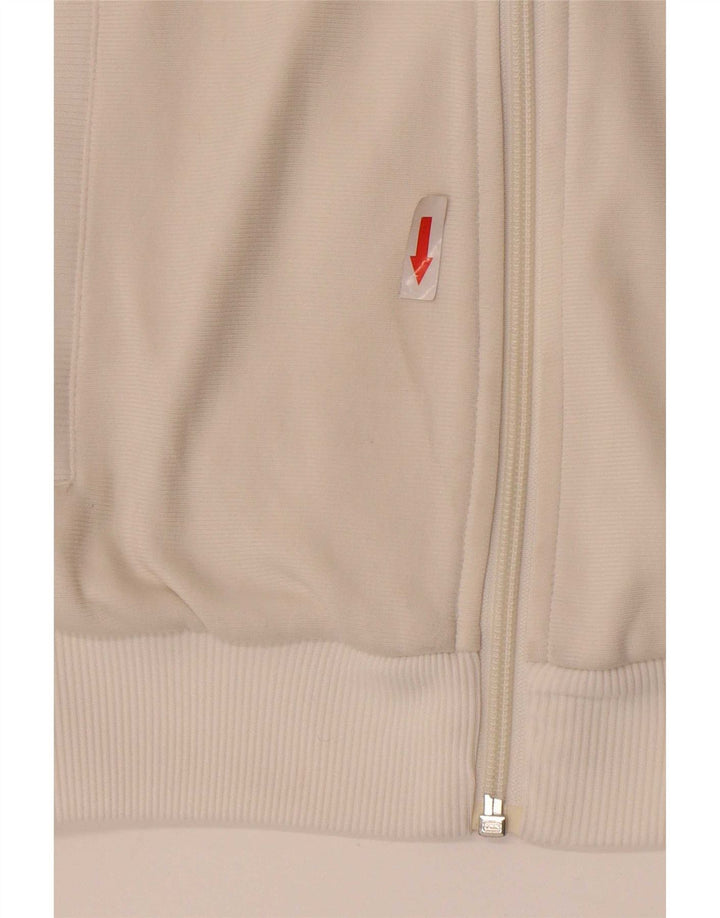 Adidas Womens Tracksuit Top Jacket EU 36 Pequeno Branco Poliamida