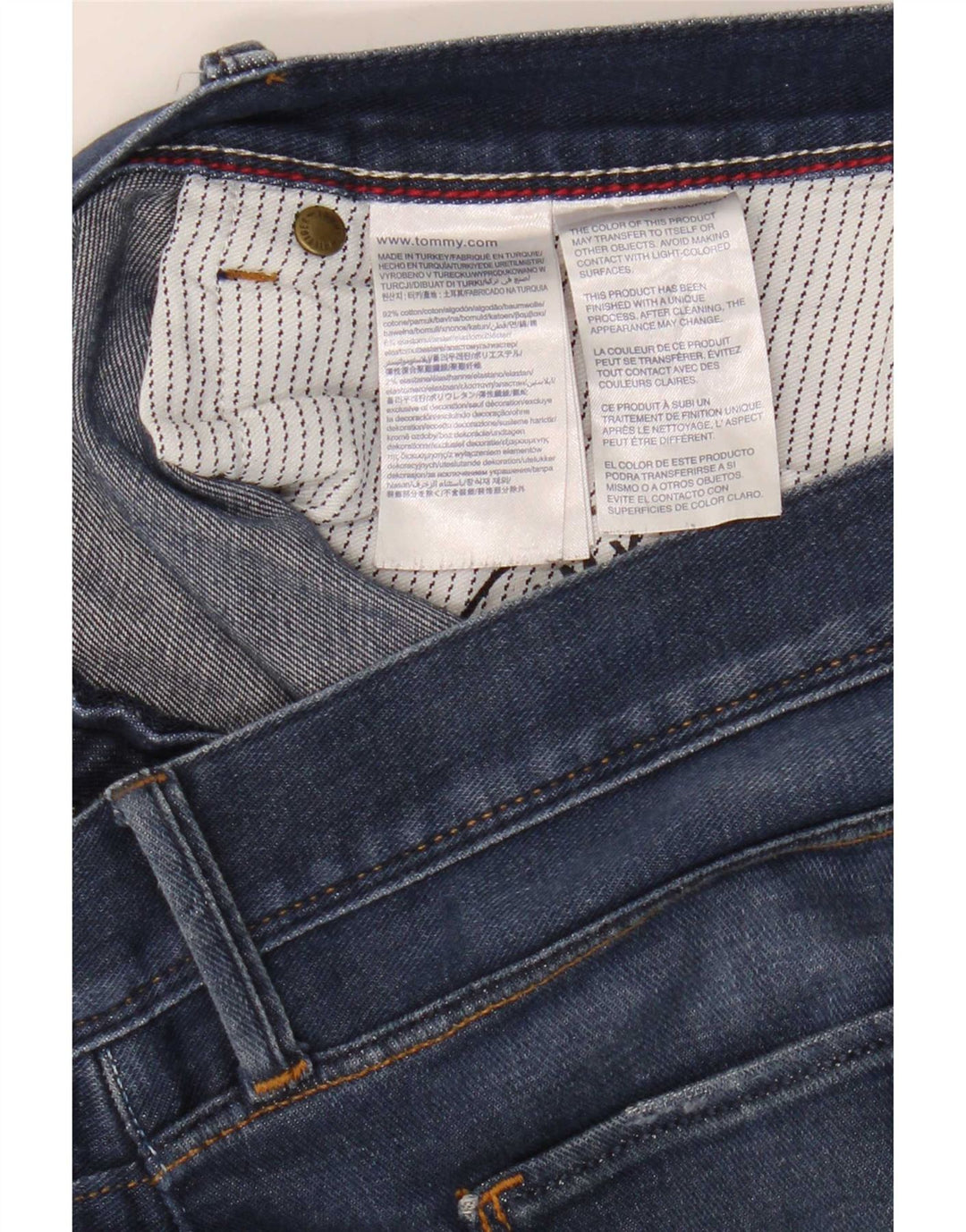 Tommy Hilfiger Masculino Bleecker Slim Jeans W40 L34 Azul Algodão