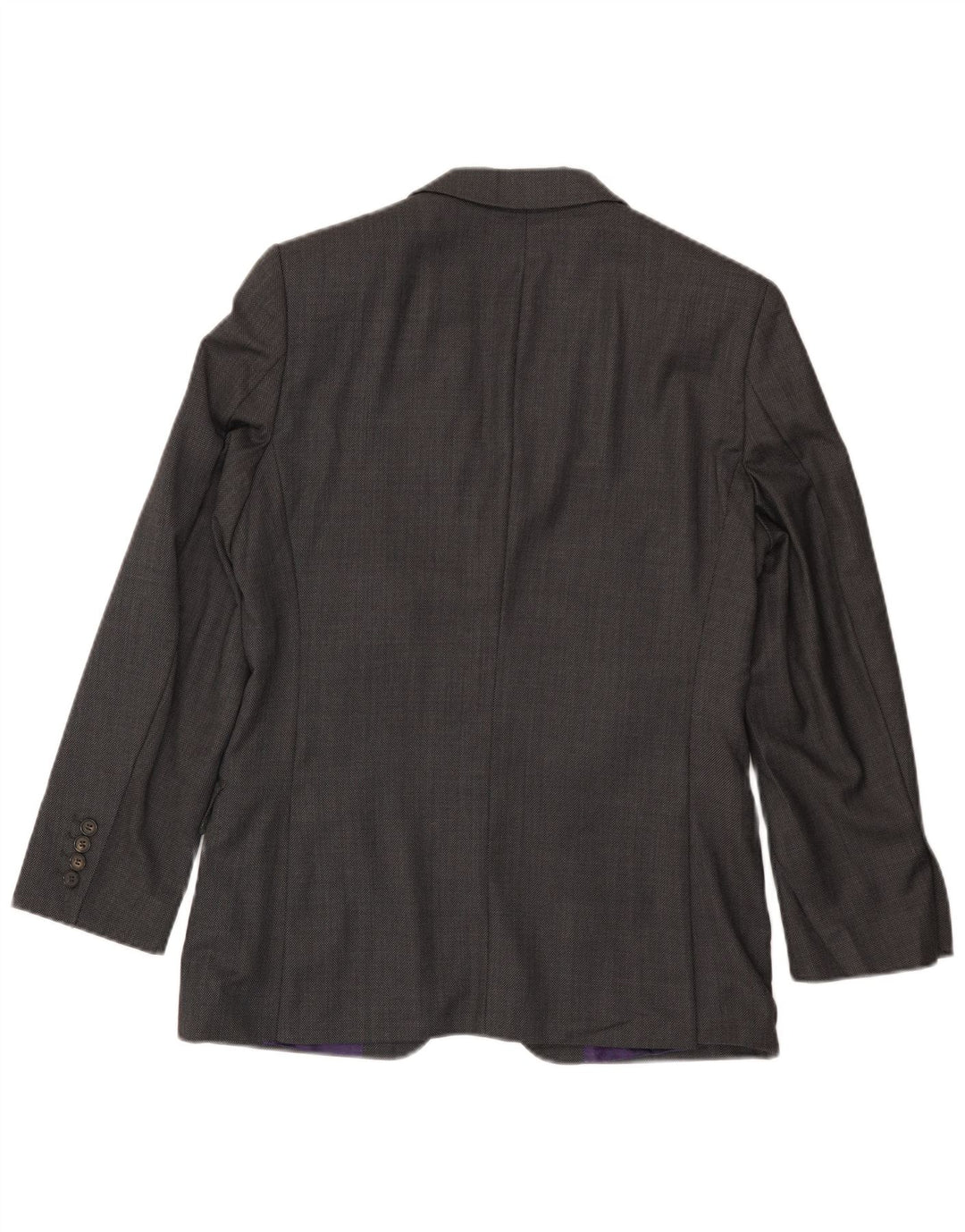 Jaqueta blazer masculina Ted Baker com 2 botões Reino Unido 36 pequena lã cinza