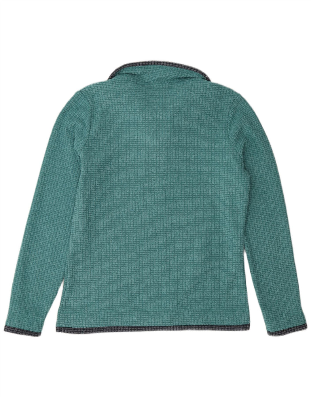 Suéter de lã feminino Weird Fish com zíper e gola grande Reino Unido 10 pequeno verde