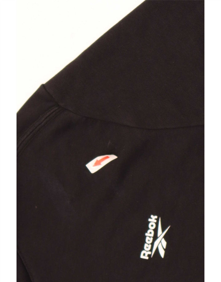 Reebok Mens Hoodie Jumper Grande Algodão Preto