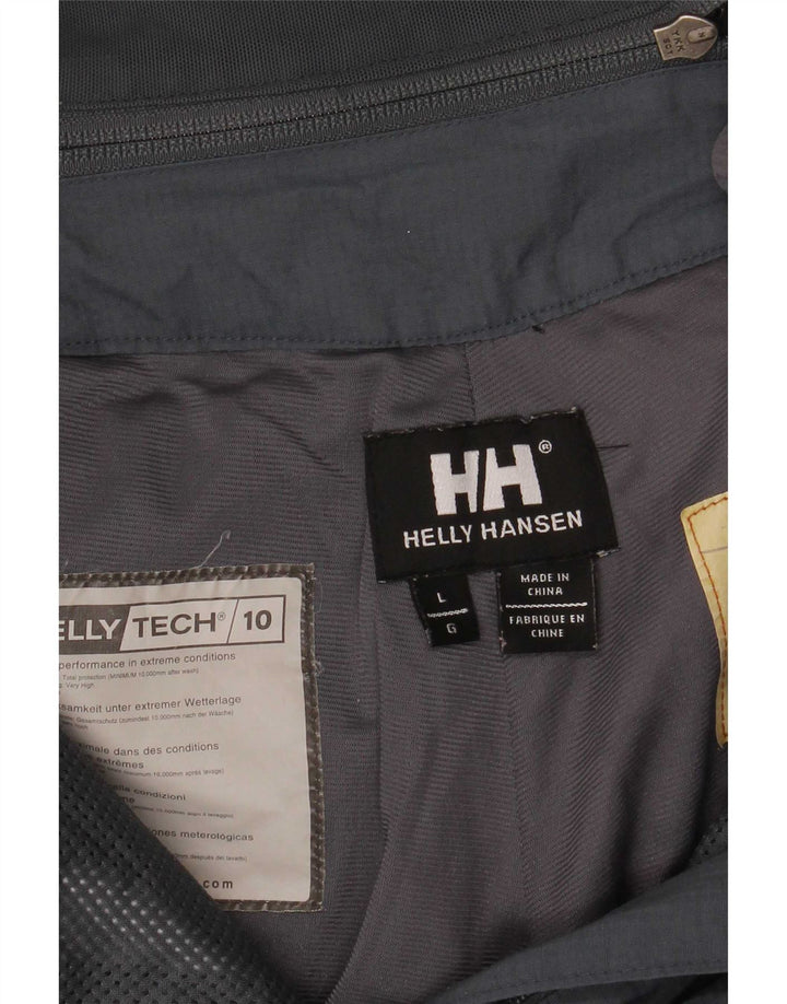 Calça de esqui feminina Helly Hansen Dungarees UK 16 grande bloco cinza