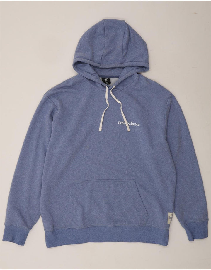 NEW BALANCE Mens Hoodie Jumper XL Blue Vintage New Balance and Second-Hand New Balance from Messina Hembry 