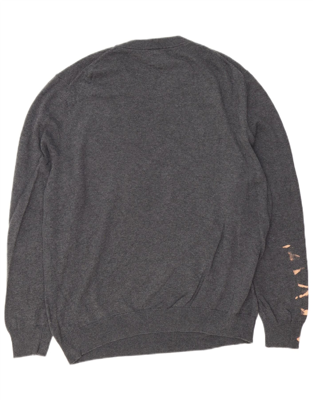 Suéter masculino John Lewis com gola redonda, grande algodão cinza