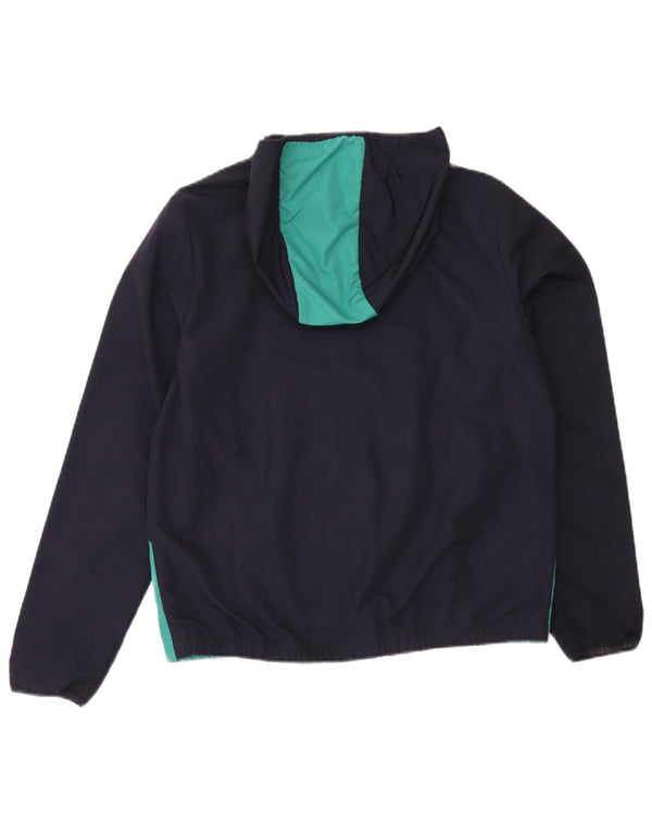 Jaqueta de chuva com capuz Lacoste Menino 15-16 anos Azul marinho Colourblock Poliéster