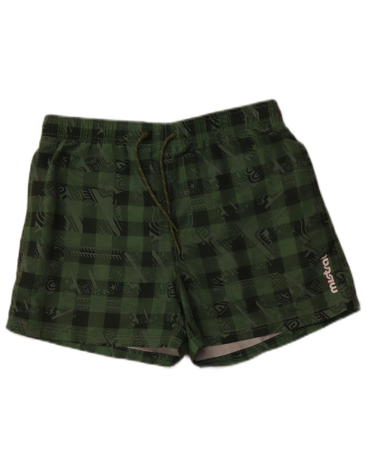 MISTRAL Mens Graphic Natação Shorts Grande Poliéster Verde
