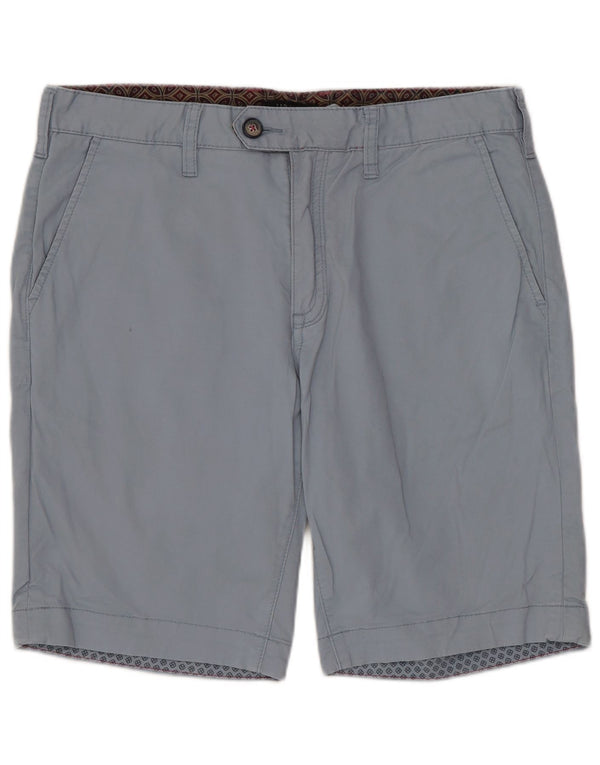 TED BAKER Mens Chino Shorts W32 Algodão Azul Médio
