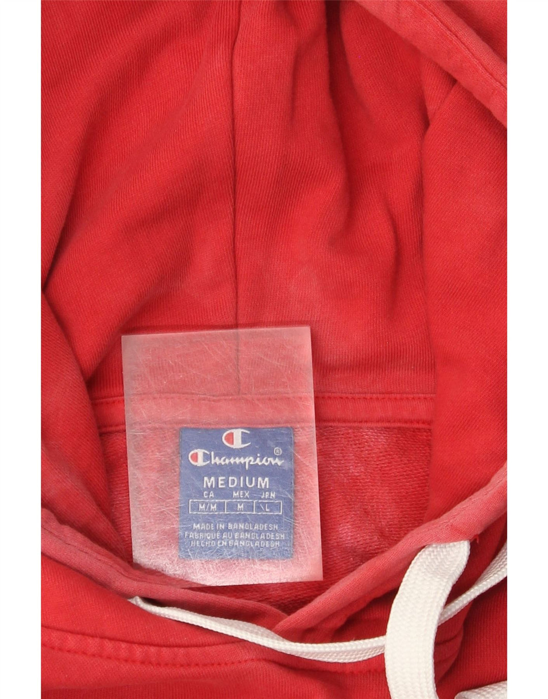 Jumper com capuz gráfico masculino Champion médio vermelho tie-dye