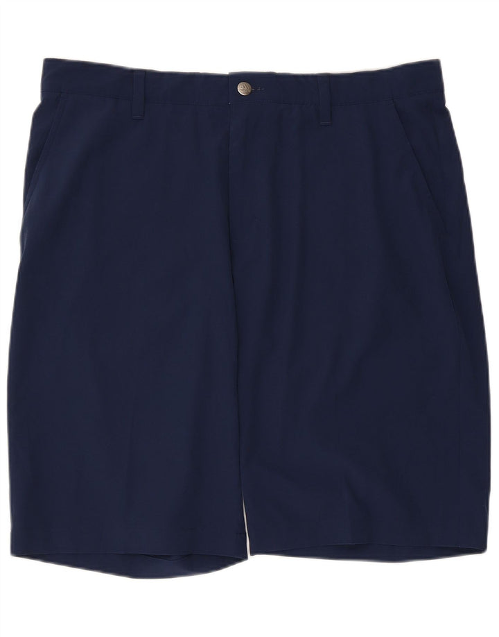 Adidas Mens Chino Shorts W36 Grande Poliéster Azul Marinho