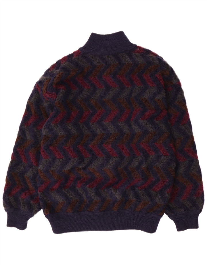 Suéter cardigã reversível masculino Missoni IT 48 médio azul marinho Chevron