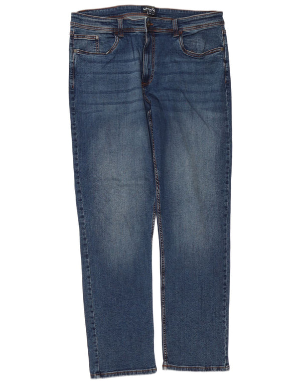 Weird Fish Mens Straight Jeans W38 L32 Azul Algodão