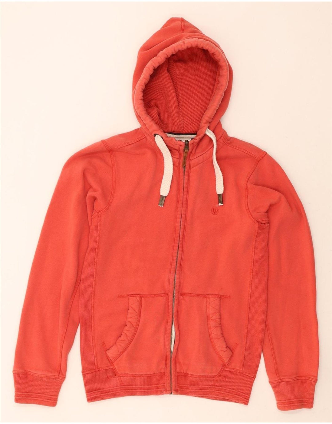 FAT FACE Mens Zip Hoodie Sweater XS Red Cotton Vintage Fat Face and Second-Hand Fat Face from Messina Hembry 