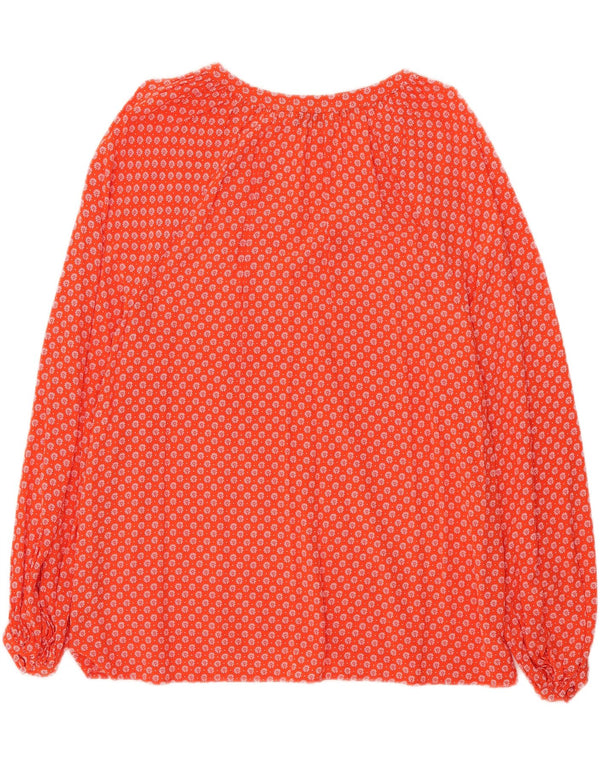 Blusa feminina de manga comprida Tommy Hilfiger UK 12 médio vermelho floral
