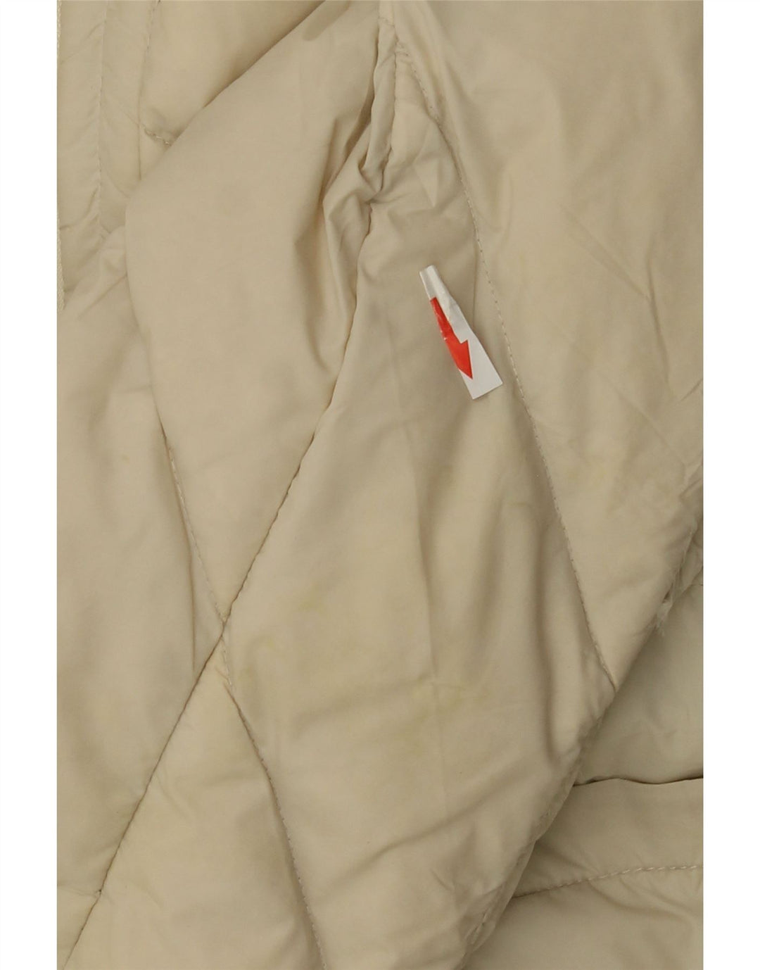 Jaqueta acolchoada com capuz feminino Karen Millen UK 12 médio off white poliamida