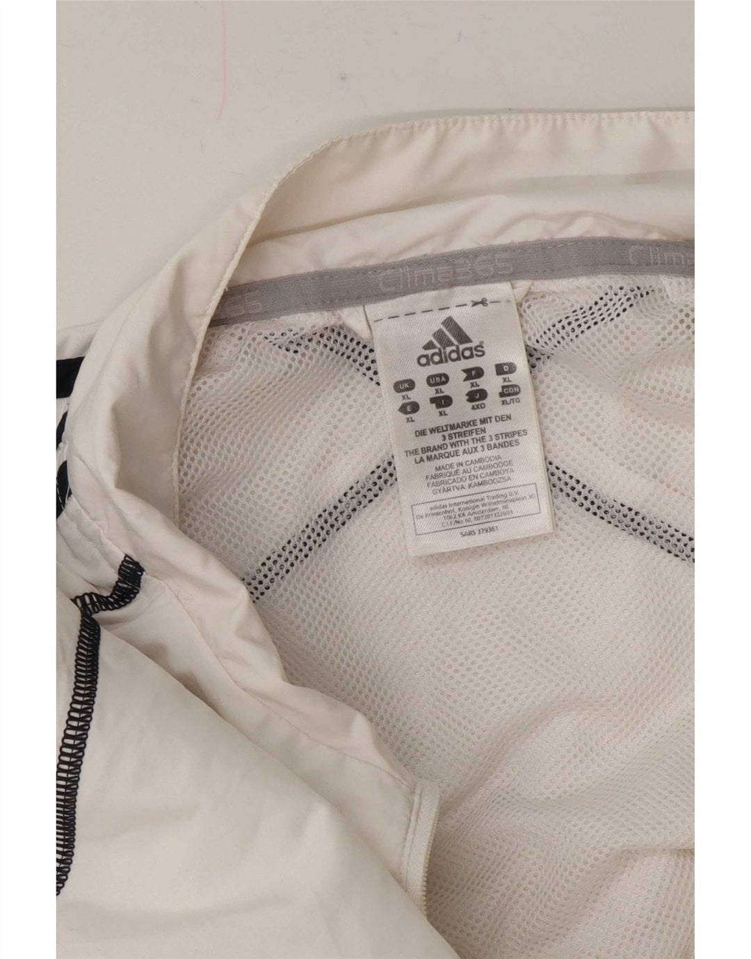 Adidas Mens Tracksuit Top Jacket XL Branco Poliéster