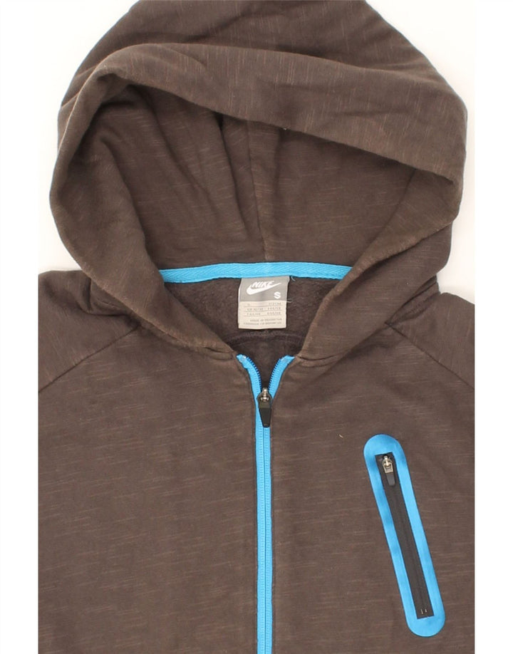 NIKE Mens Zip Hoodie Sweater UK 36/38 Small Grey Cotton Vintage Nike and Second-Hand Nike from Messina Hembry 
