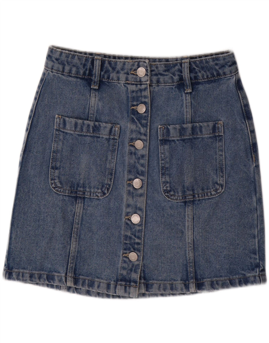 VERO MODA Mini saia jeans feminina XS W28 azul