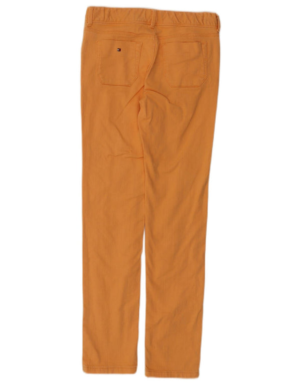 TOMMY HILFIGER Meninas Calças Skinny Casual 11-12 Anos W25 L27 Laranja