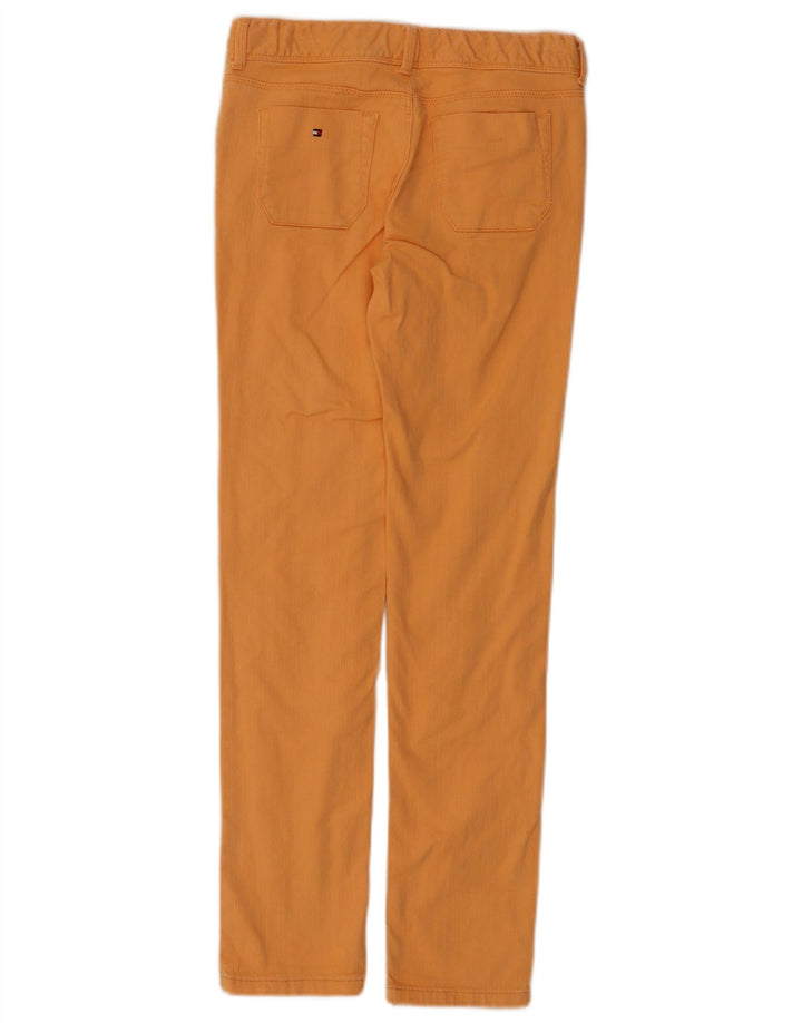 TOMMY HILFIGER Meninas Calças Skinny Casual 11-12 Anos W25 L27 Laranja