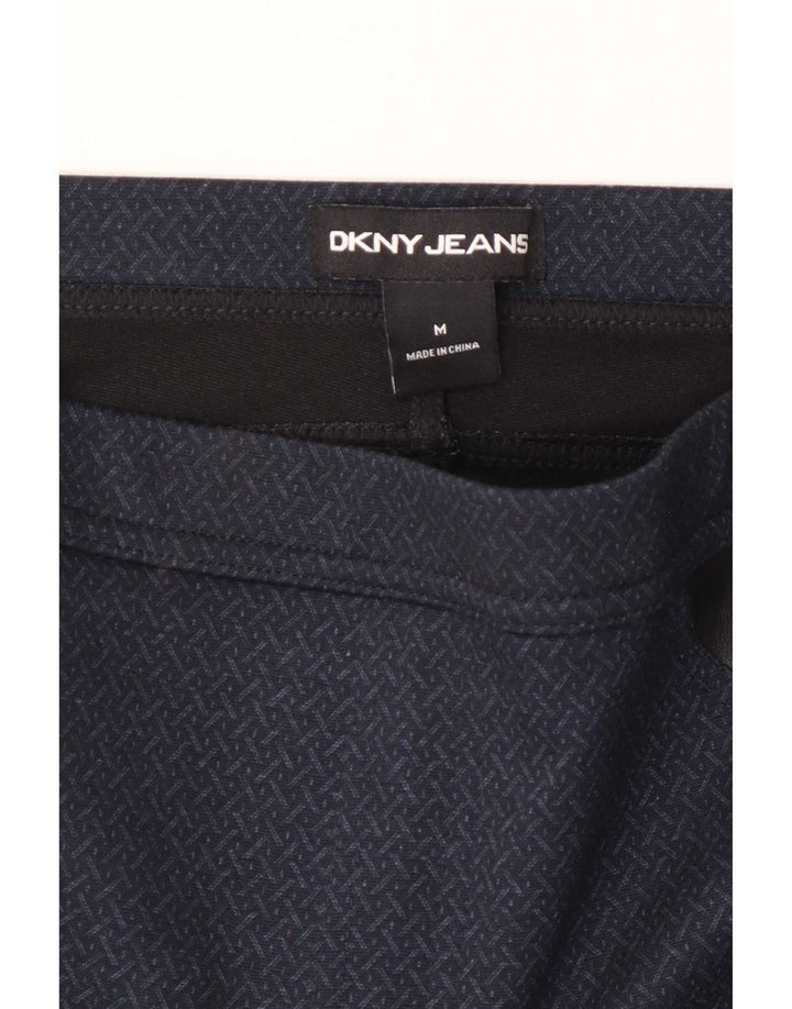 Leggings femininas Dkny UK 14 poliéster geométrico azul marinho médio