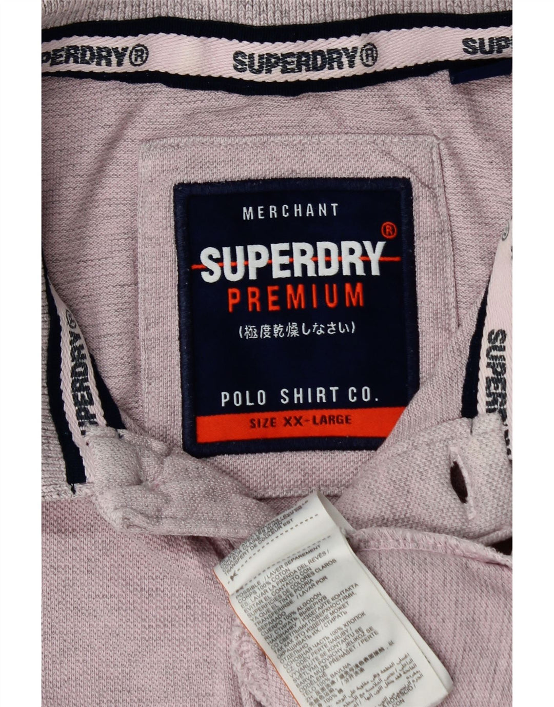 Camisa polo masculina SUPERDRY 2XL algodão roxo
