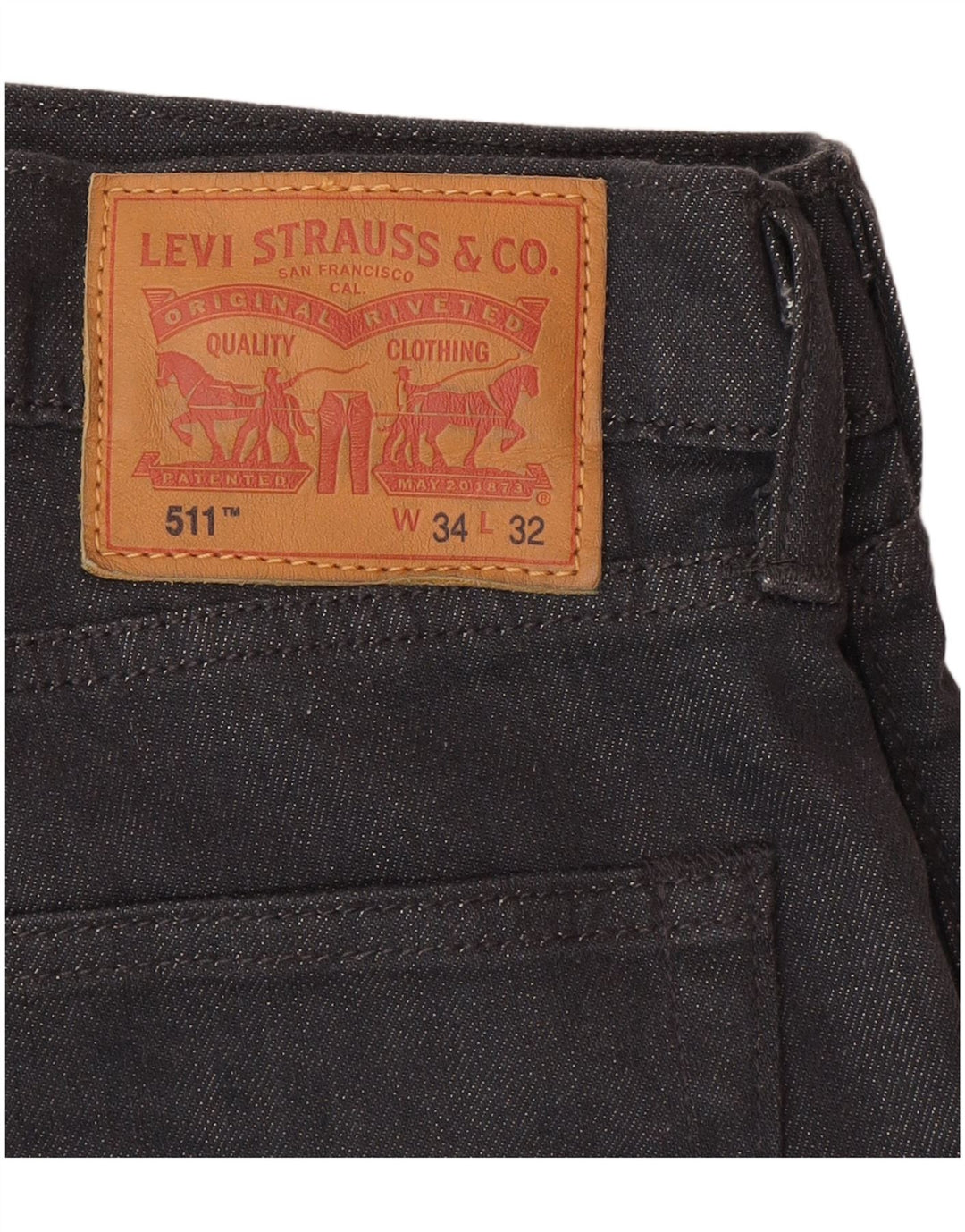 Calça Jeans Levis 511 Slim Masculina W34 L32 Cinza Algodão