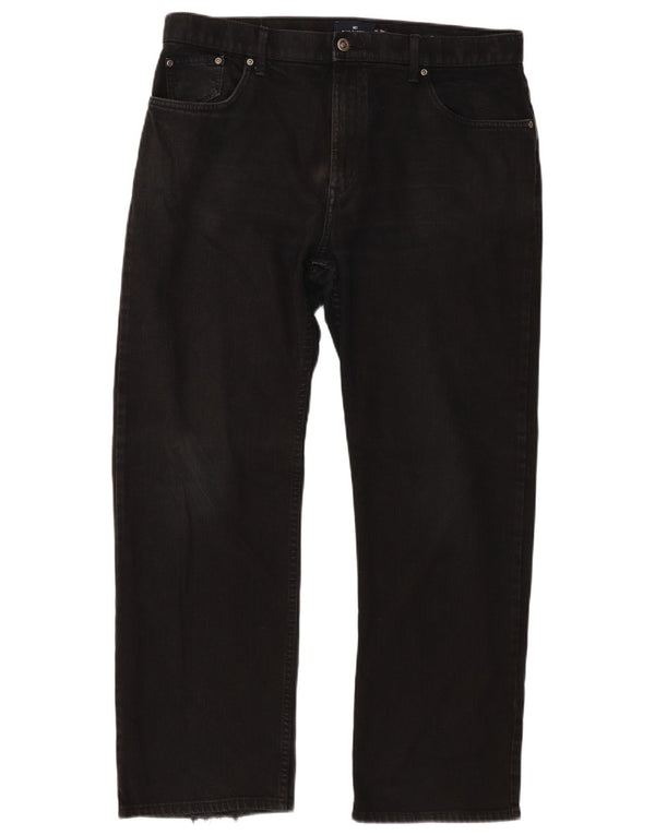 Calça jeans reta masculina Marks & Spencer Blue Harbor W36 L29 algodão preto