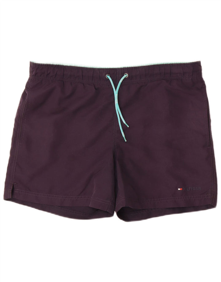 Shorts de natação masculino Tommy Hilfiger pequeno azul marinho