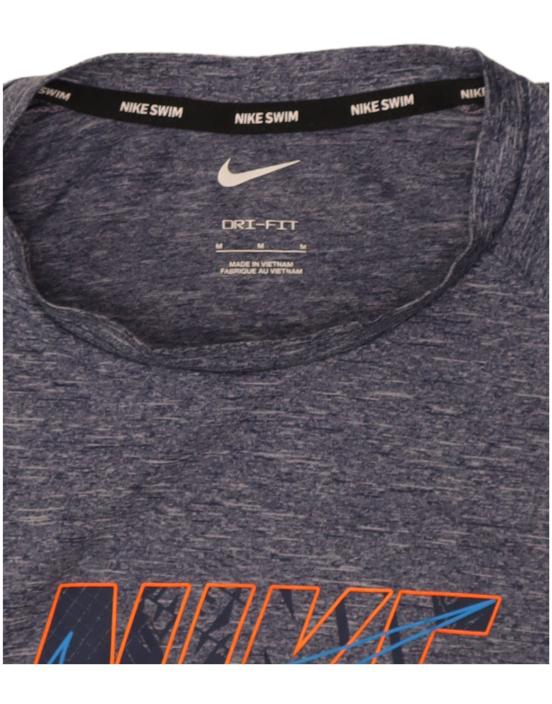 Camiseta Nike Masculina Dri Fit Graphic Top Médio Azul Marinho Salpicado