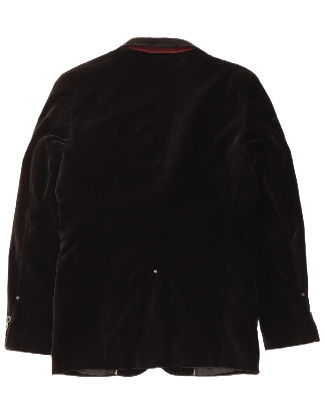 Jaqueta blazer masculina de veludo com 2 botões JACK & JONES Reino Unido 36 algodão preto pequeno