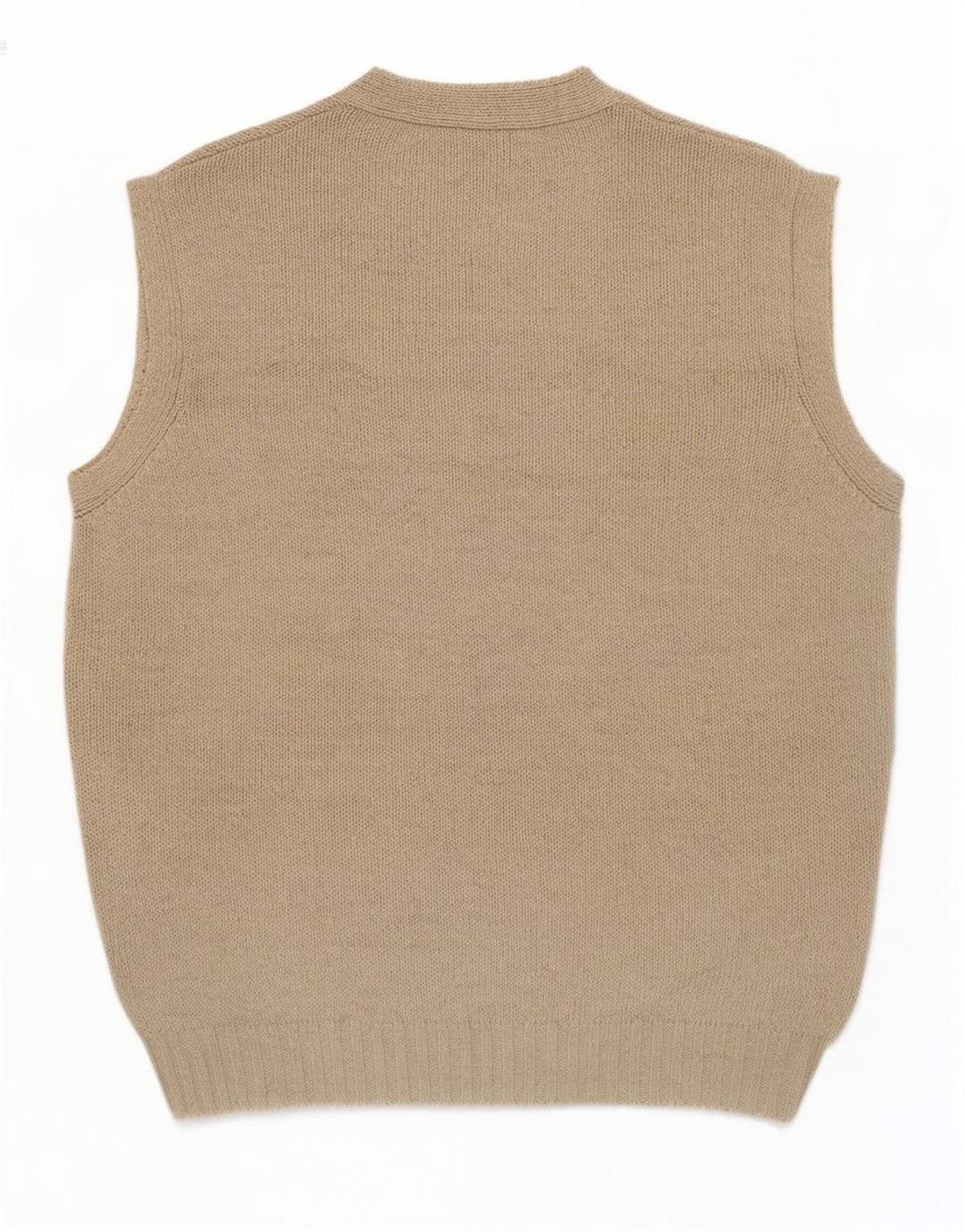 Benetton Mens Vest Tank Top Médio Algodão Bege