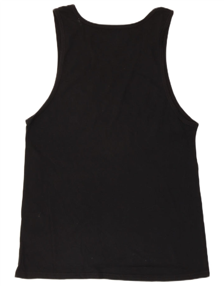 VANS Mens Graphic Vest Top Grande Algodão Preto Clássico
