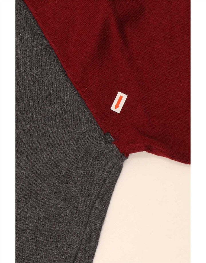 Suéter masculino Jack Wills com gola redonda e algodão colorblock cinza médio