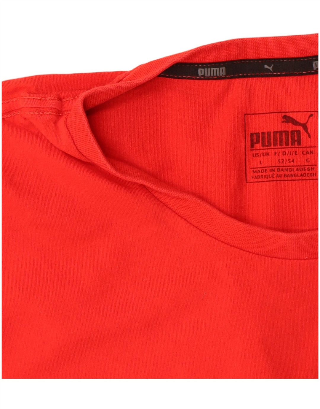 Puma Mens Graphic T-Shirt Top Grande Algodão Vermelho