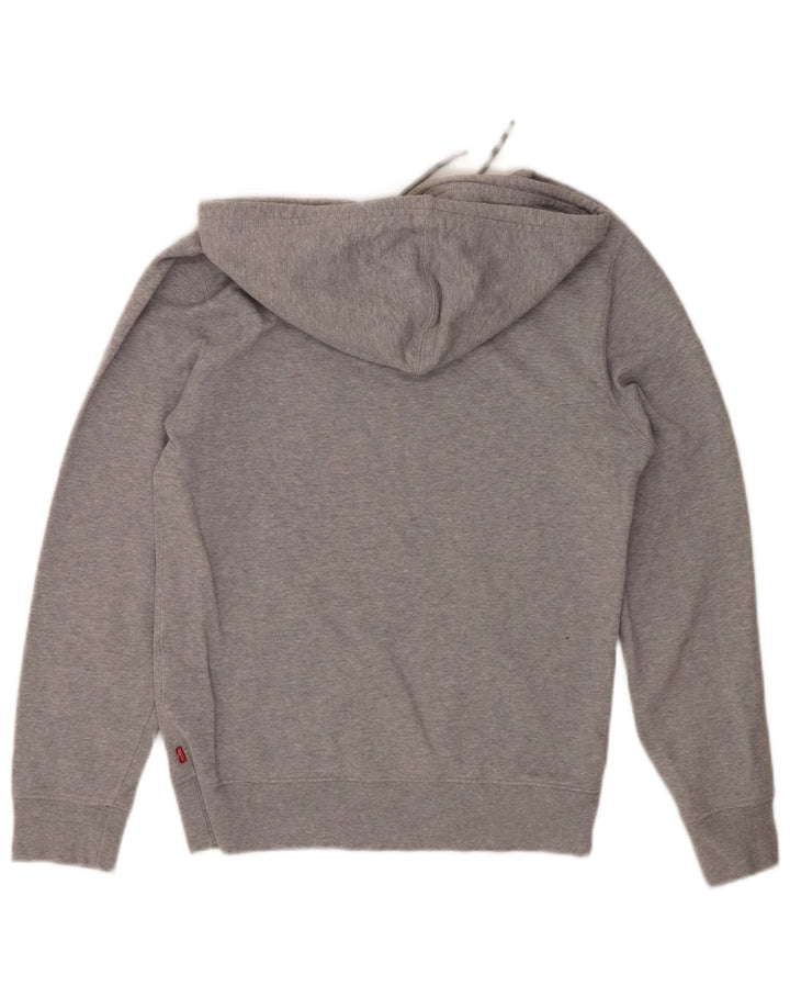 LEVI'S Mens Graphic Hoodie Jumper XS Algodão Cinza