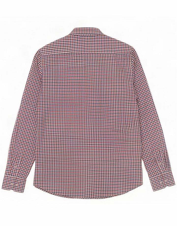 Massimo Dutti Camisa masculina casual fit média algodão guingão multicolorido