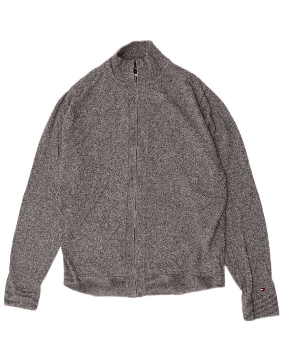Suéter cardigã feminino Tommy Hilfiger XL algodão cinza