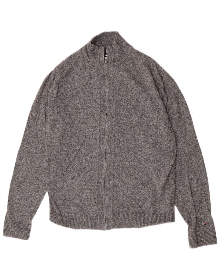 Suéter cardigã feminino Tommy Hilfiger XL algodão cinza