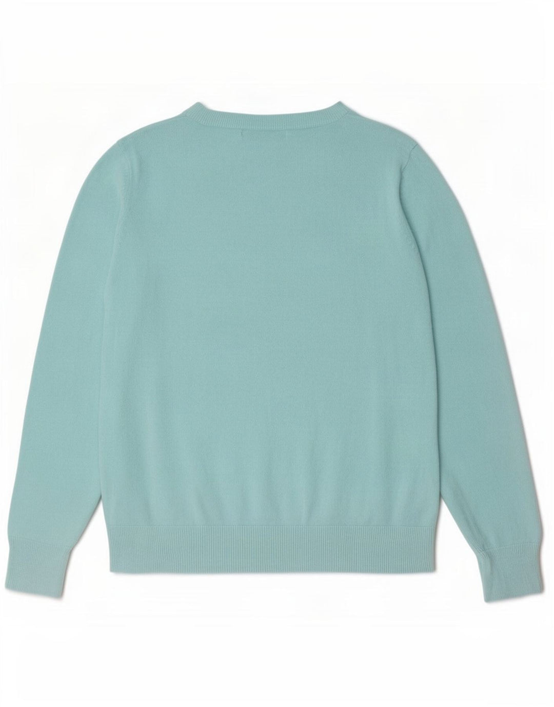 Suéter feminino Marks & Spencer com gola redonda Reino Unido 12 turquesa médio