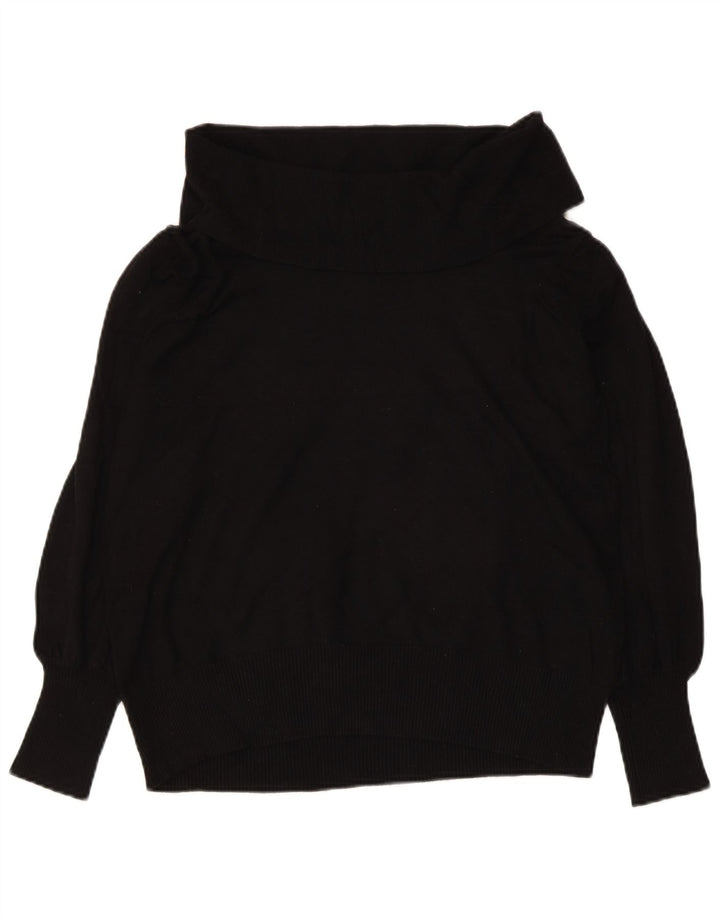 Suéter feminino MARKS & SPENCER com gola redonda Reino Unido 12 médio preto