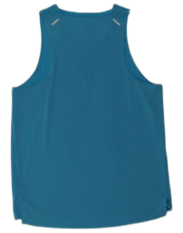 NIKE Masculino Dri Fit Graphic Vest Top Médio Azul