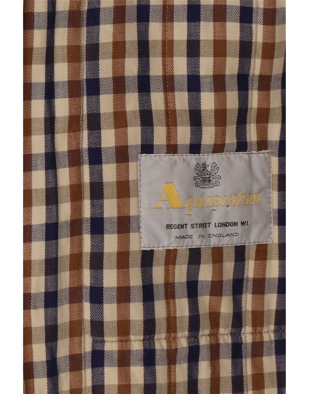 Casaco acolchoado grande feminino Aquascutum UK 16 grande poliéster bege