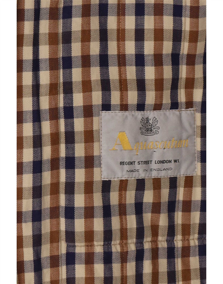 Casaco acolchoado grande feminino Aquascutum UK 16 grande poliéster bege