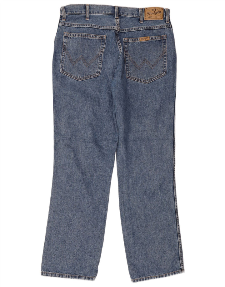 Wrangler masculino regular fit jeans reto W36 L32 algodão azul